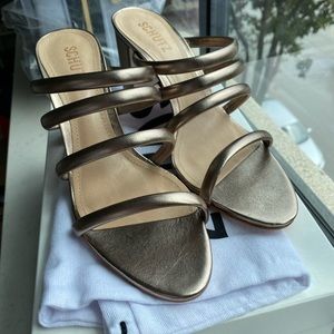 Schutz Felisa Metallic Heeled Sandal - NEW